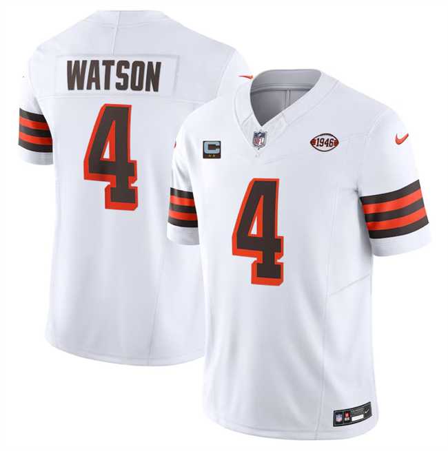Men & Women & Youth Cleveland Browns #4 Deshaun Watson White 2024 F.U.S.E. With 2-Star C Patch 1946 Collection Vapor Untouchable Limited Stitched Jersey->dallas cowboys->NFL Jersey